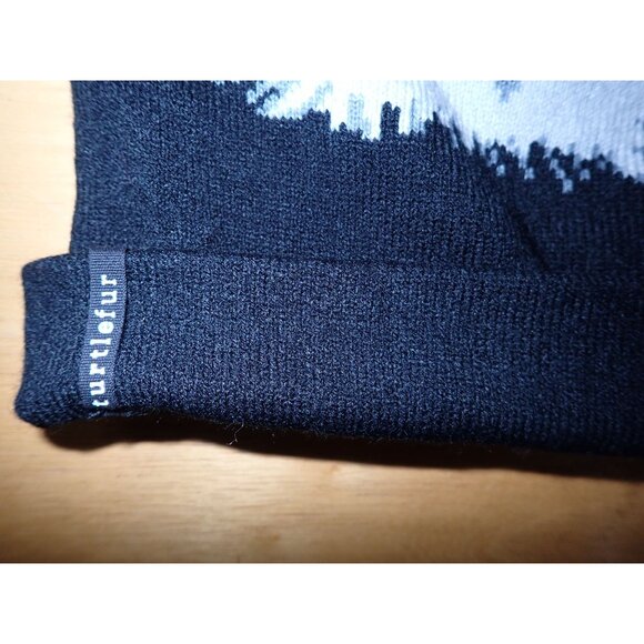 Turtle Fur Kids Claw Beanie Black Owl Pattern Knit Hat Outdoor Winter Hike Trail - Picture 3 of 5